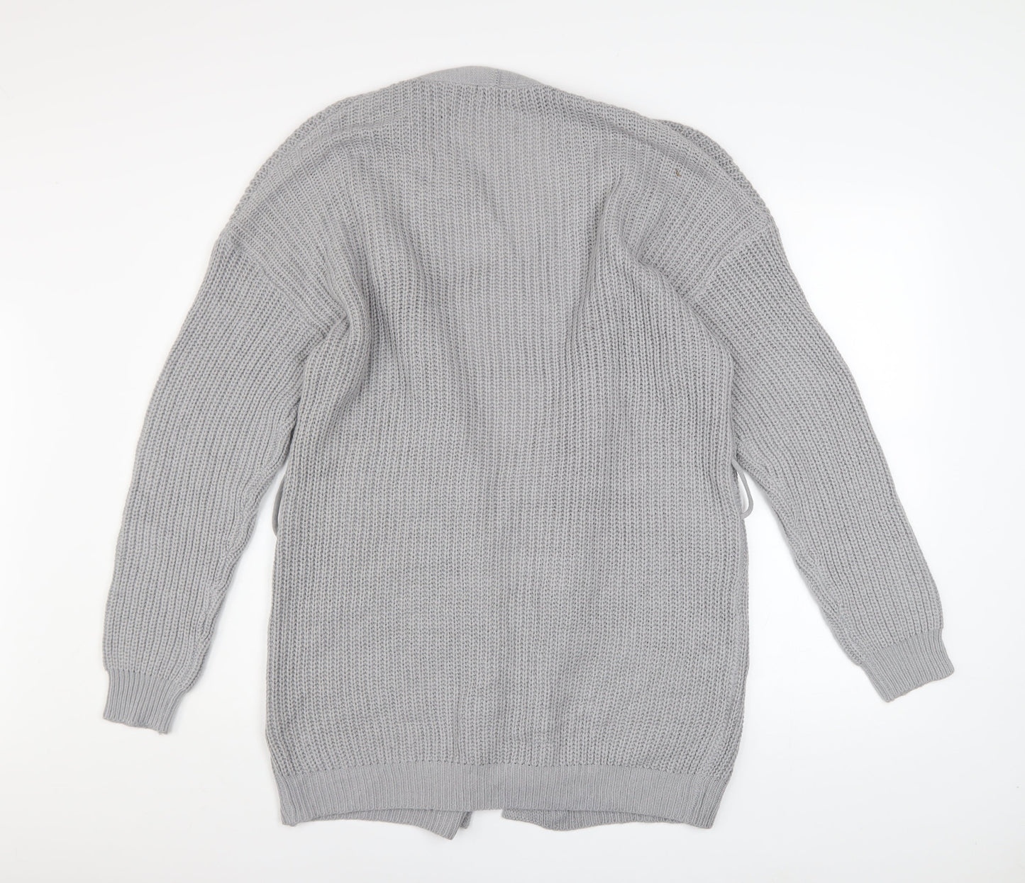 Womens UK Size S Boohoo Grey Cardigan Jumper