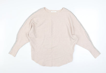 Womens UK Size One Size MC LORENTE Beige Pullover Jumper