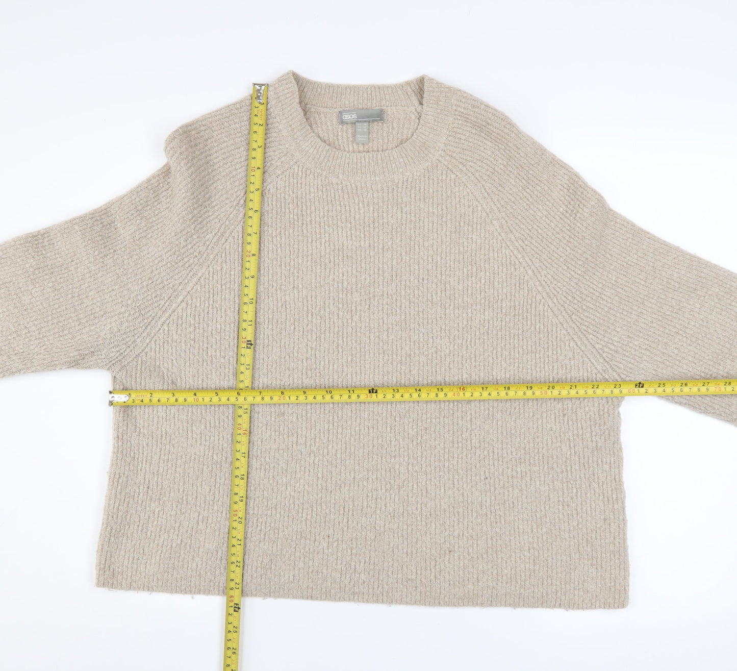 Womens UK Size 14 ASOS Beige Pullover Jumper