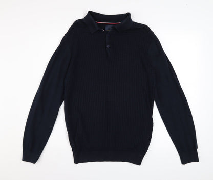 Mens UK Size L Guide London Blue Henley Jumper