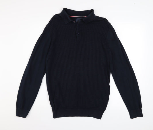 Mens UK Size L Guide London Blue Henley Jumper