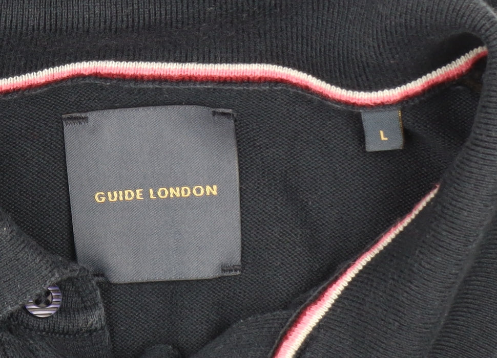 Mens UK Size L Guide London Blue Henley Jumper