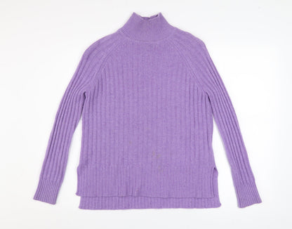 Marks and Spencer Autograph Women Purple XS Roll Neck Cashmere Jumper