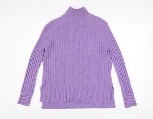 Marks and Spencer Autograph Women Purple XS Roll Neck Cashmere Jumper
