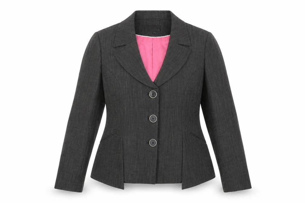 Next Women’s Grey Check Blazer Jacket Size 20L Classic Workwear