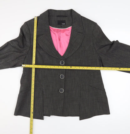 Next Women’s Grey Check Blazer Jacket Size 20L Classic Workwear