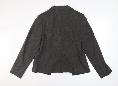 Next Women’s Grey Check Blazer Jacket Size 20L Classic Workwear