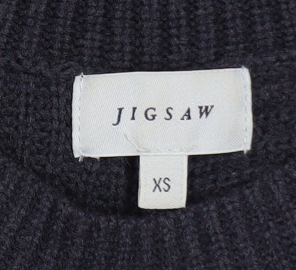 Womens UK Size XS Jigsaw Black Pullover Jumper