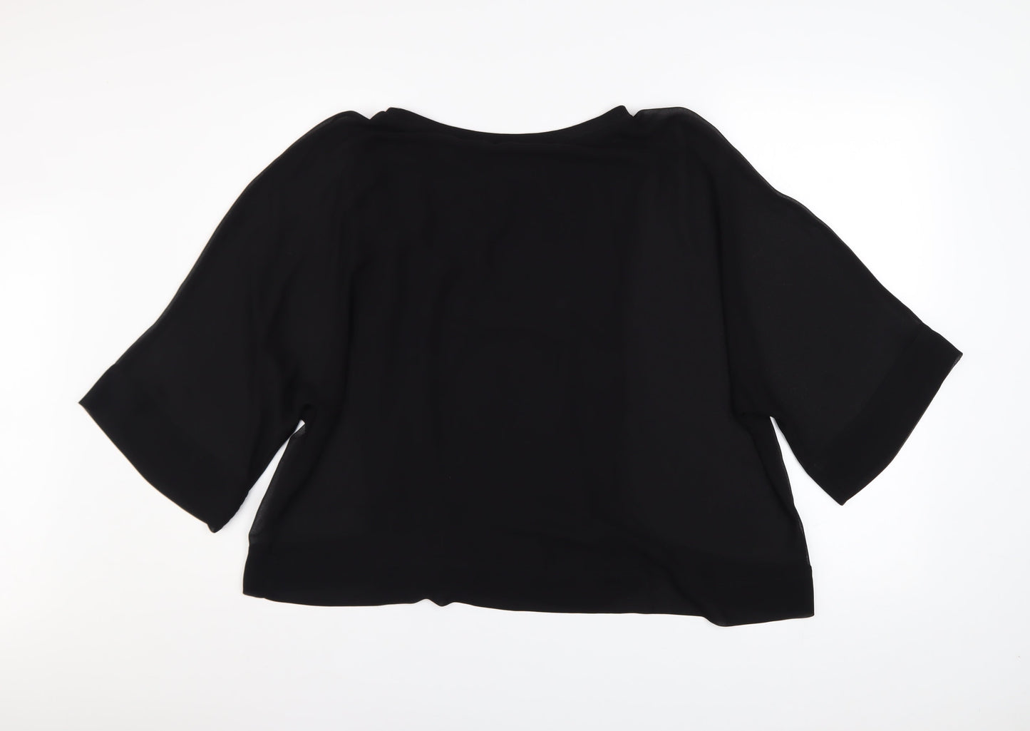 Womens UK Size S Zara Black Tunic Blouse