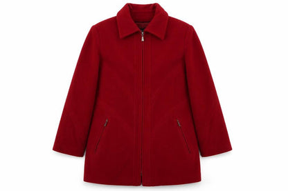 Womens UK Size 14 Style Red Overcoat
