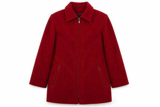 Womens UK Size 14 Style Red Overcoat