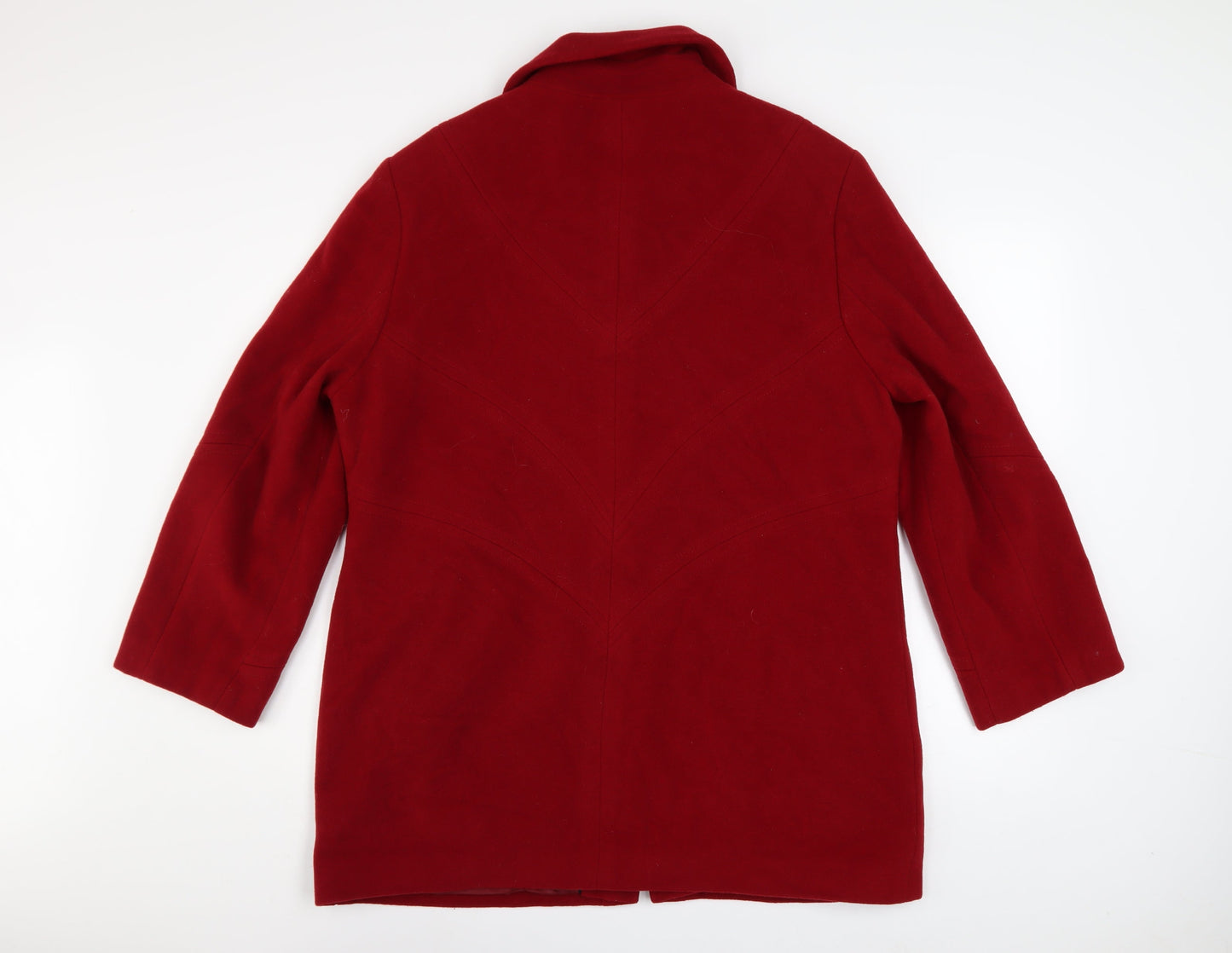 Womens UK Size 14 Style Red Overcoat
