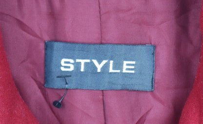 Womens UK Size 14 Style Red Overcoat
