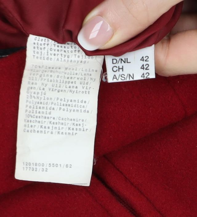 Womens UK Size 14 Style Red Overcoat