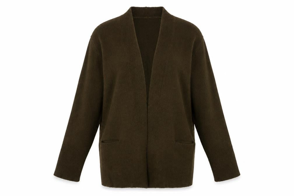 Womens UK Size XL Great Looks Brown Cardigan Jumper