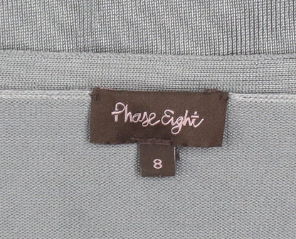 Womens UK Size 8 Phase Eight Grey Cardigan Jumper