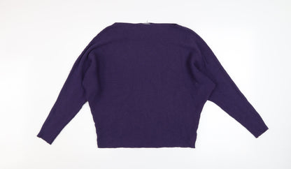Womens UK Size 10 Apricot Purple Pullover Jumper