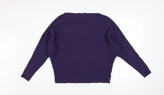 Womens UK Size 10 Apricot Purple Pullover Jumper