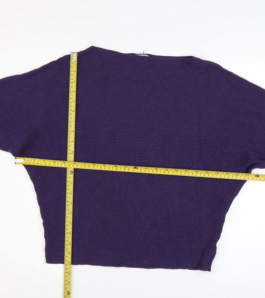 Womens UK Size 10 Apricot Purple Pullover Jumper