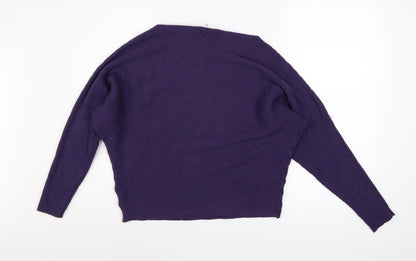 Womens UK Size 10 Apricot Purple Pullover Jumper