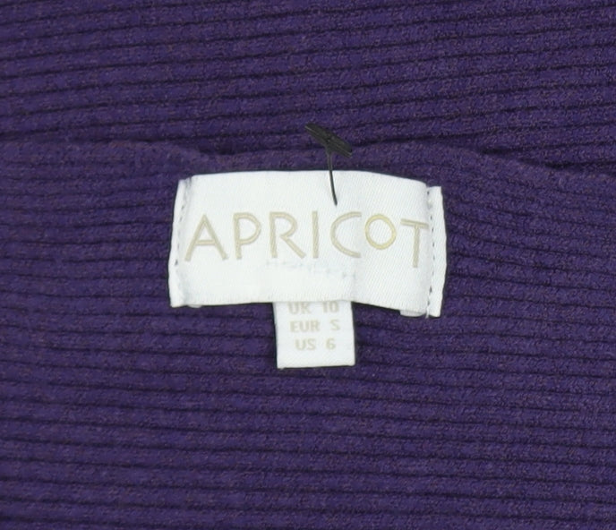 Womens UK Size 10 Apricot Purple Pullover Jumper