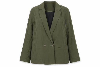 Tu Woman Green Blazer Size 14 Regular Fit Linen-Look Jacket