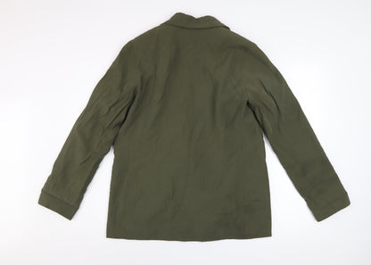 Tu Woman Green Blazer Size 14 Regular Fit Linen-Look Jacket