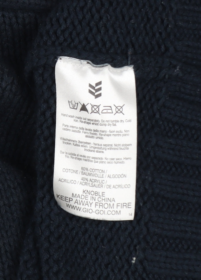 Mens UK Size L Gio-Goi Blue Pullover Jumper