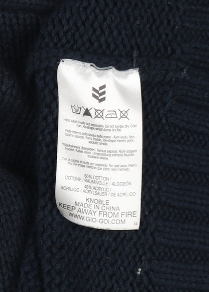 Mens UK Size L Gio-Goi Blue Pullover Jumper
