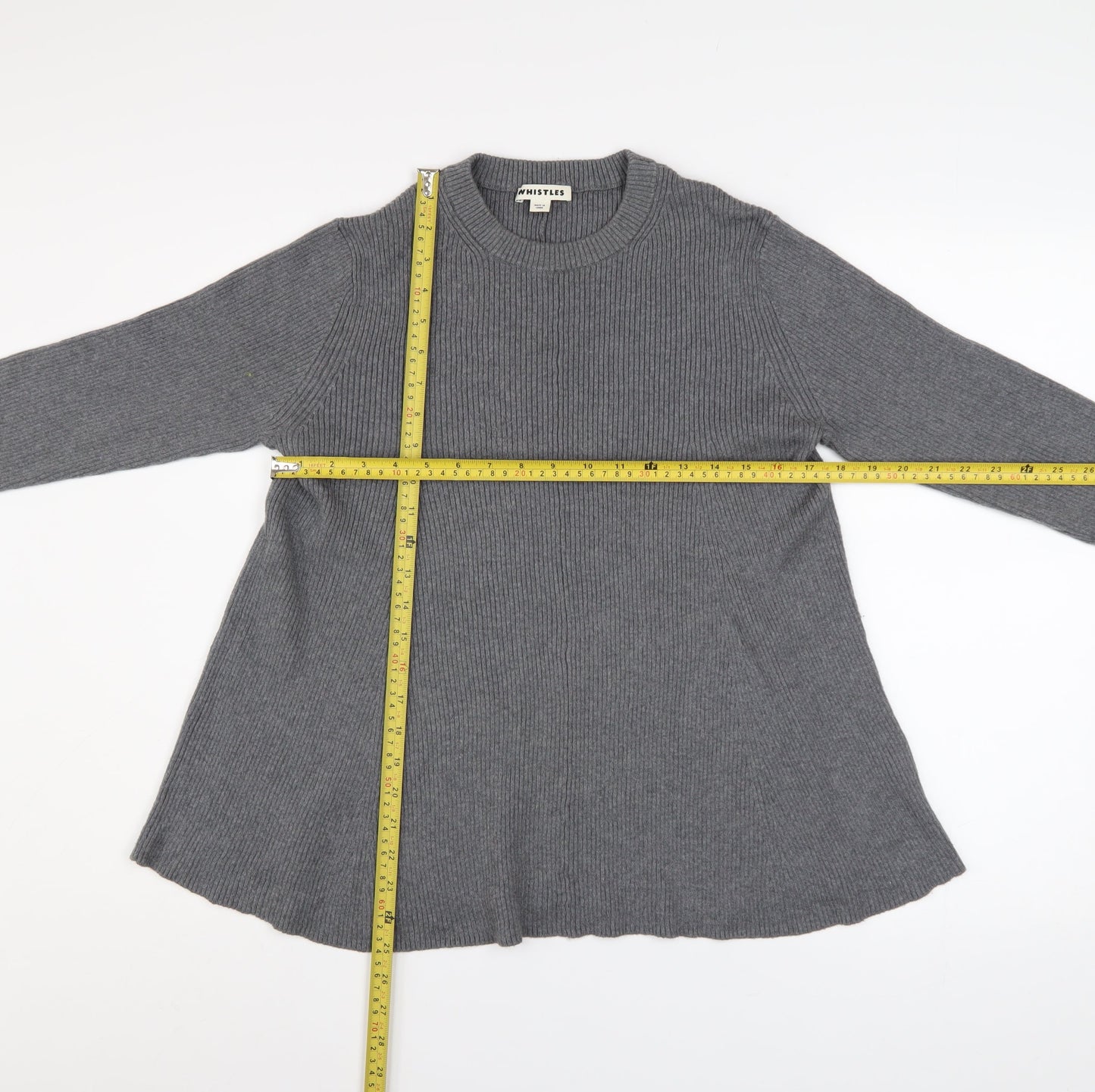Womens UK Size 12 Whistles Grey Pullover Jumper
