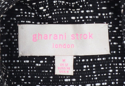 Gharani Strok Women Black Tweed Blazer Jacket UK 12 Regular Fit