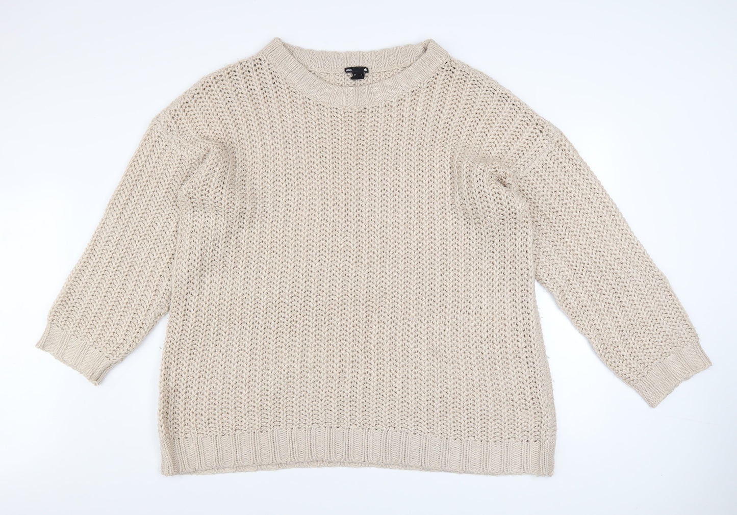 Womens UK Size L H&M Beige Pullover Jumper