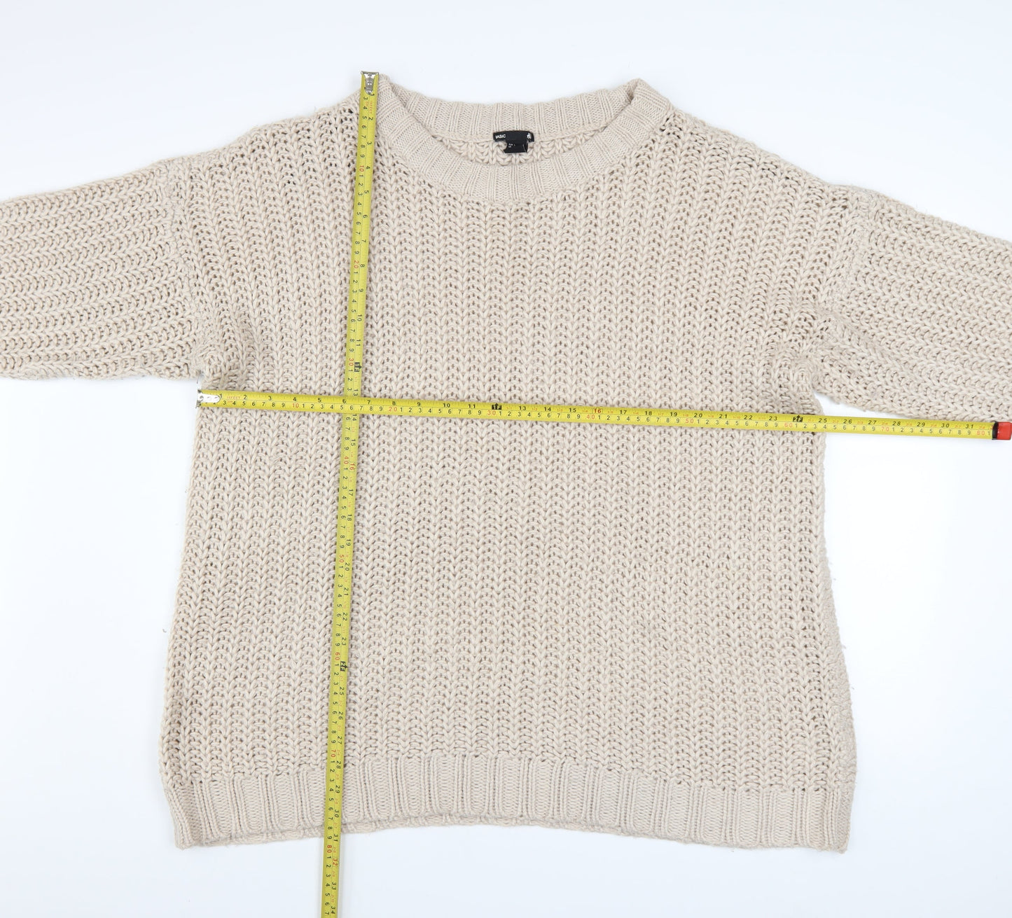 Womens UK Size L H&M Beige Pullover Jumper