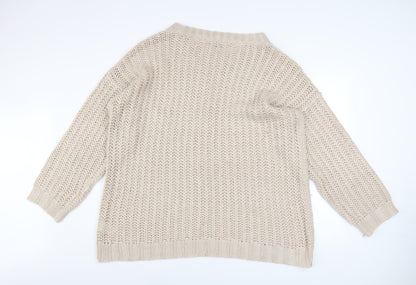 Womens UK Size L H&M Beige Pullover Jumper
