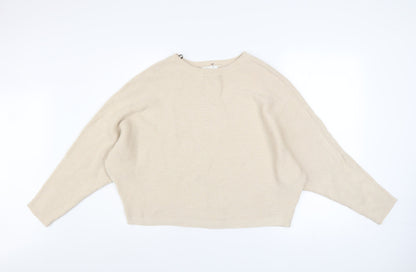 Womens UK Size S H&M Beige Pullover Jumper