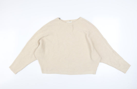 Womens UK Size S H&M Beige Pullover Jumper