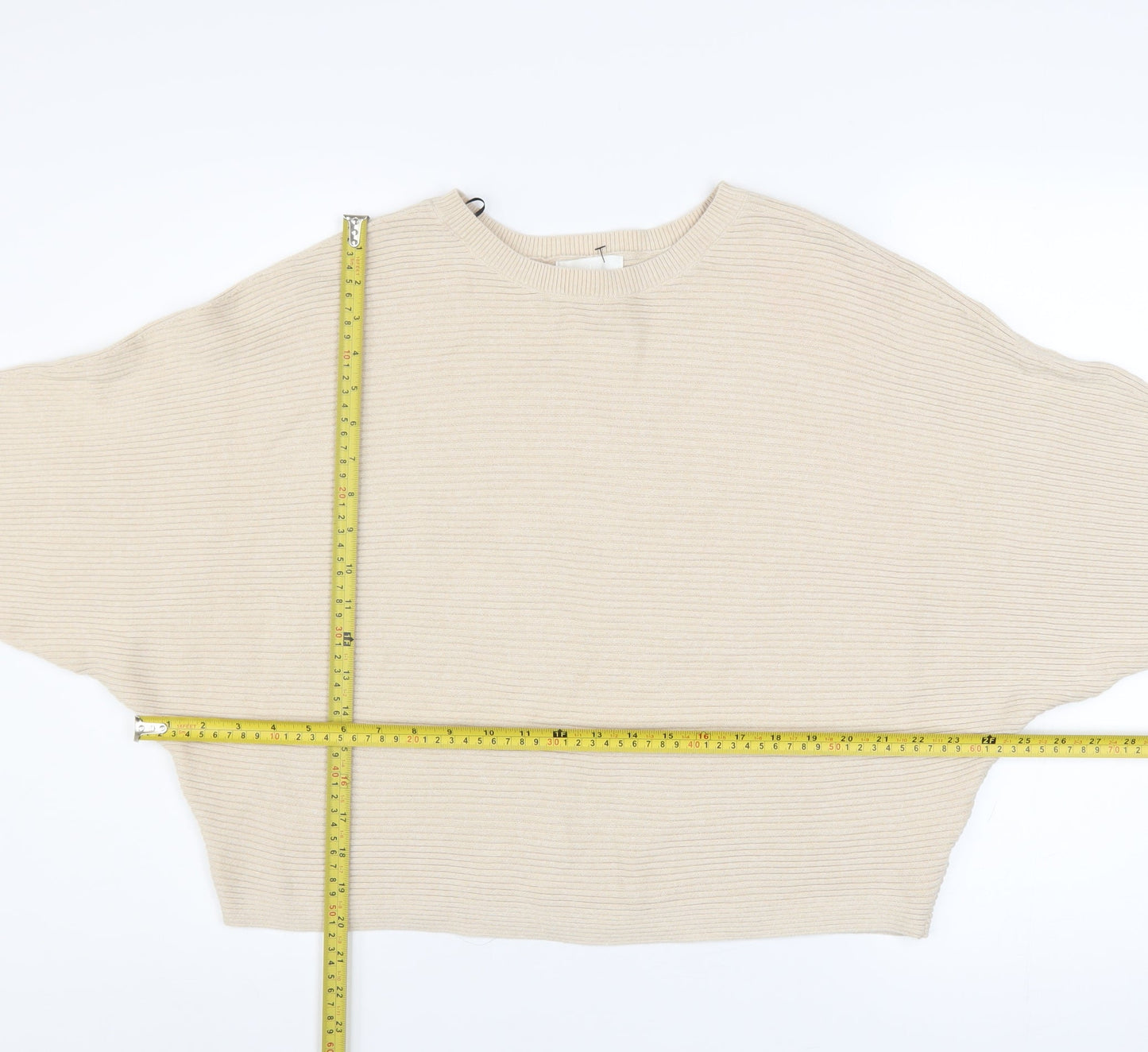 Womens UK Size S H&M Beige Pullover Jumper