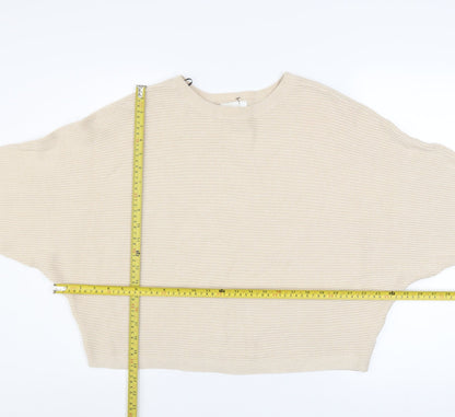 Womens UK Size S H&M Beige Pullover Jumper