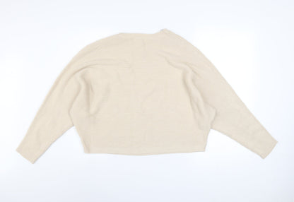 Womens UK Size S H&M Beige Pullover Jumper