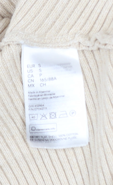 Womens UK Size S H&M Beige Pullover Jumper