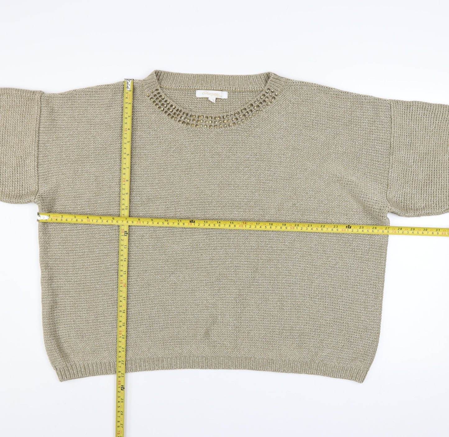 Womens UK Size 32/34 Changes By Together Grey Pullover Jumper