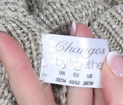 Womens UK Size 32/34 Changes By Together Grey Pullover Jumper