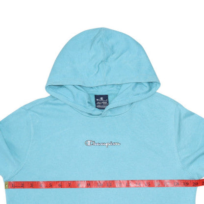 Champion Boys Blue Pullover Hoodie 15-16 Years Regular Fit Cotton Blend