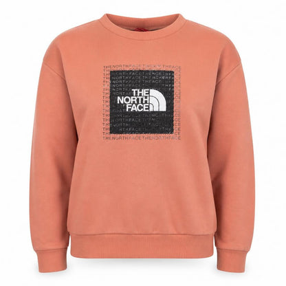 Womens UK Size M The North Face Orange Pullover Sweatshirt