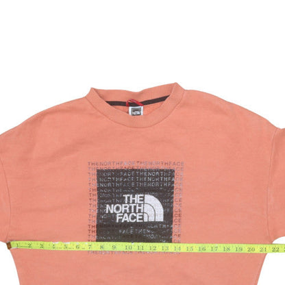 Womens UK Size M The North Face Orange Pullover Sweatshirt