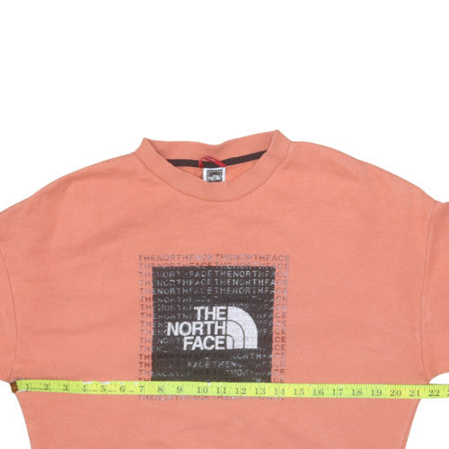 Womens UK Size M The North Face Orange Pullover Sweatshirt