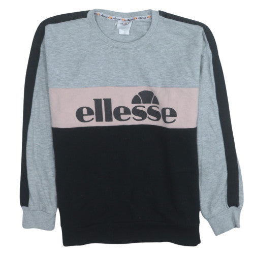 Womens UK Size S ellesse Grey Pullover Sweatshirt