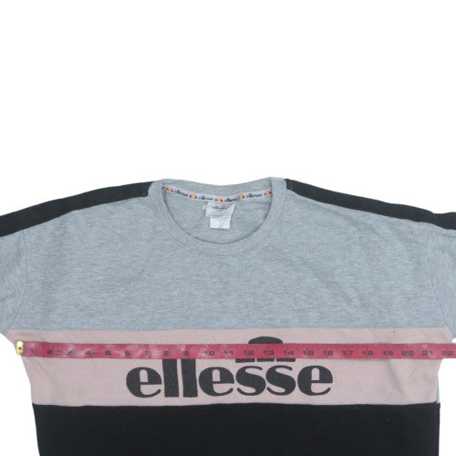 Womens UK Size S ellesse Grey Pullover Sweatshirt