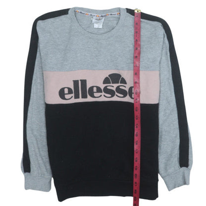 Womens UK Size S ellesse Grey Pullover Sweatshirt