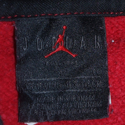 Nike Jordan Boys Red & Black Pullover Hoodie L 158 Bold Graphic Fleece
